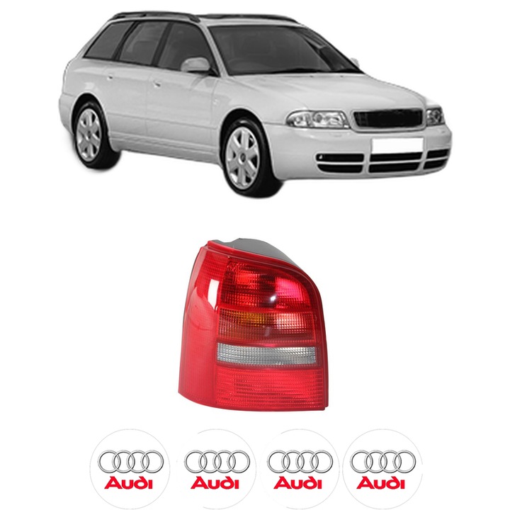 Lampa Stop Spate Dreapta AUDI A4 B5 Avant (8D5) din 1994-2001, Auto, DEPO, 4x Stickere auto cu AUDI