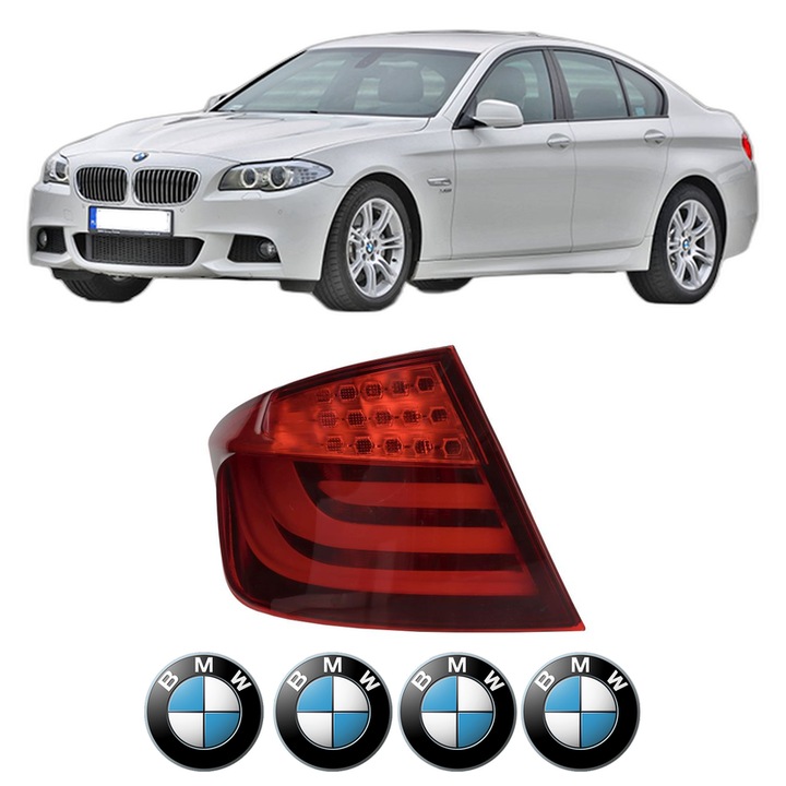 Lampa Stop Spate Stanga BMW Seria 5 (F10) din 2009-2016, Auto, TYC, 4x Stickere auto cu BMW