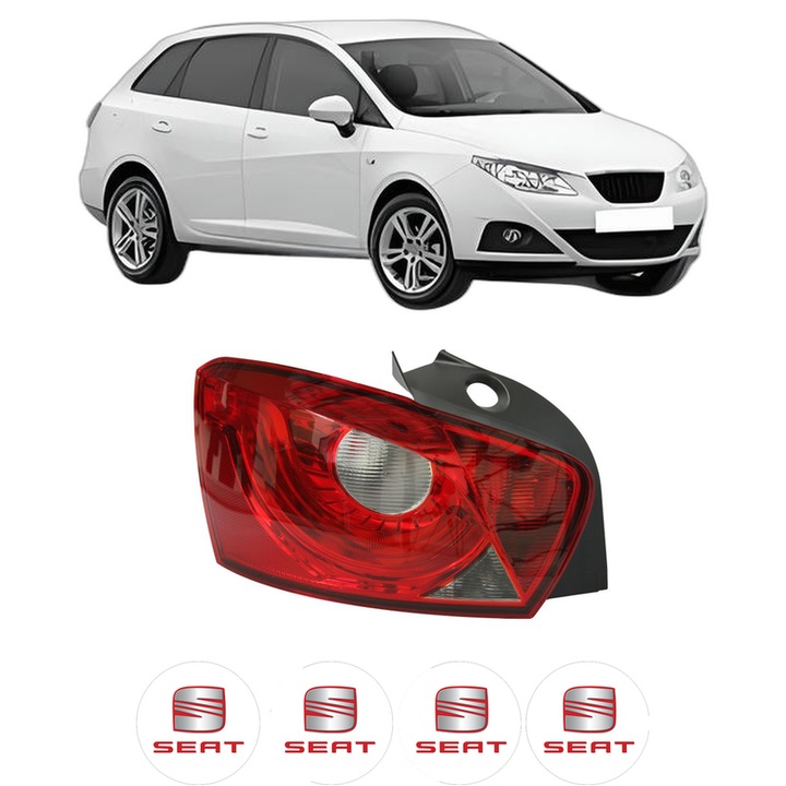 Lampa Stop Spate Stanga SEAT IBIZA IV ST (6J8, 6P8) din 2010-2016, Auto, TYC, 4x Stickere auto cu SEAT