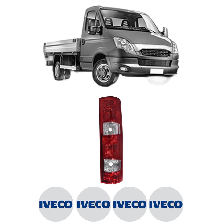 Lampa Stop Spate Dreapta IVECO DAILY V Platform/Chassis din 2011-2014, Auto, TYC, 4x Stickere auto cu IVECO