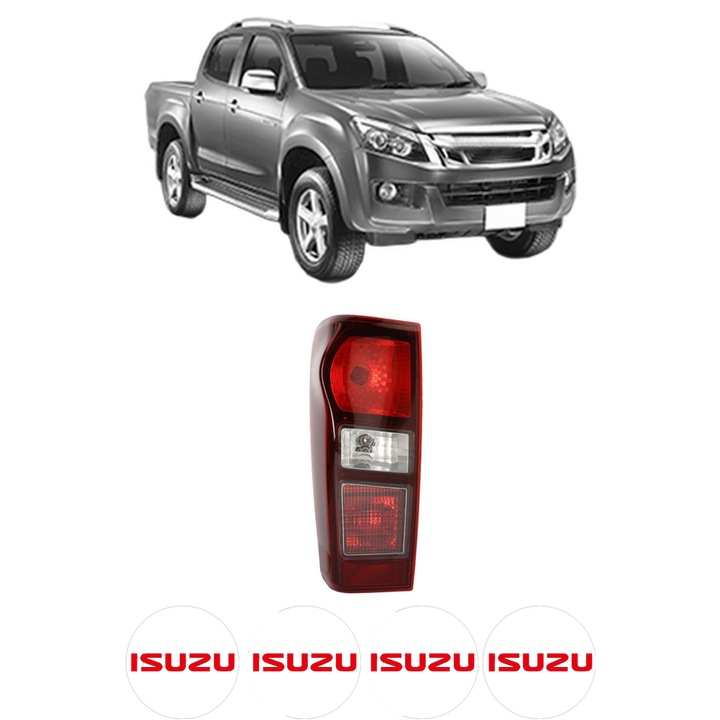 Lampa Stop Spate Stanga ISUZU D-MAX II (TFR, TFS) din 2012-2022, Auto, TYC, 4x Stickere auto cu ISUZU