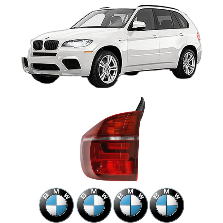 Lampa Stop Spate Stanga BMW Seria X5 (E70) din 2006-2013, Auto, TYC, 4x Stickere auto cu BMW