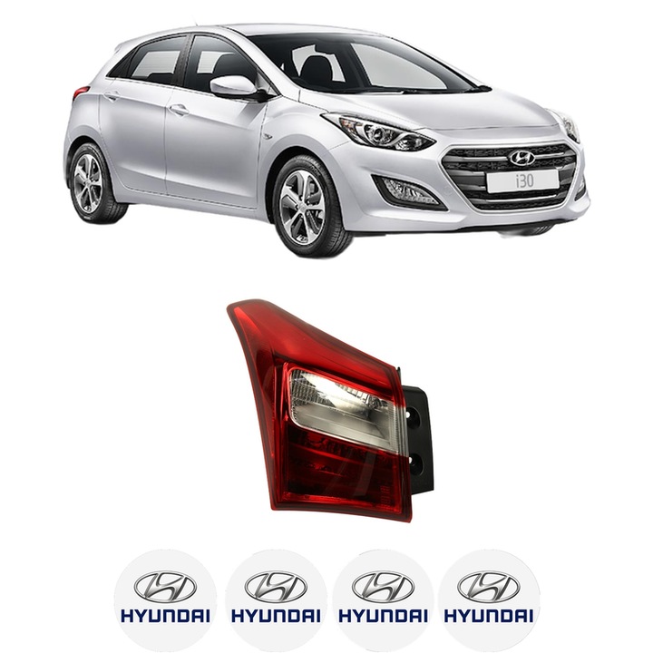 Lampa Stop Spate Stanga HYUNDAI i30 (GD) din 2011-2016, Auto, TYC, 4x Stickere auto cu HYUNDAI