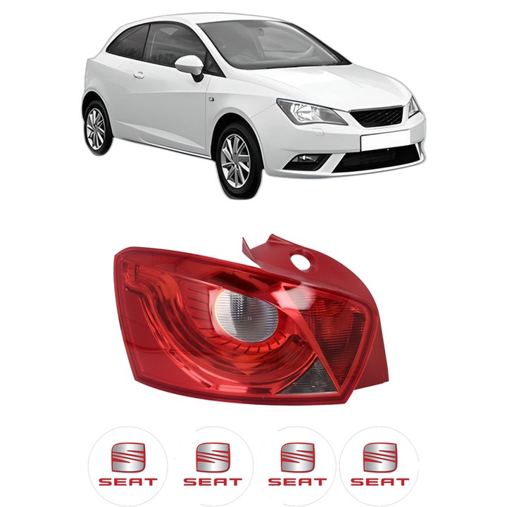 Lampa Stop Spate Stanga SEAT IBIZA IV SC (6J1, 6P5) din 2008-2016, Auto, TYC, 4x Stickere auto cu SEAT