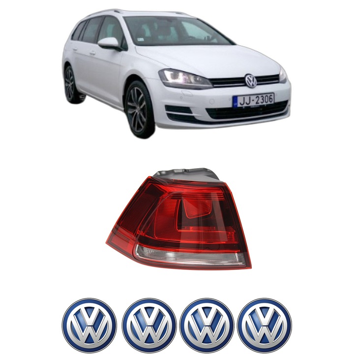 Lampa Stop Spate Stanga Volkswagen GOLF VII Variant (BA5, BV5) din 2013-2021, Auto, TYC, 4x Stickere auto cu Volkswagen