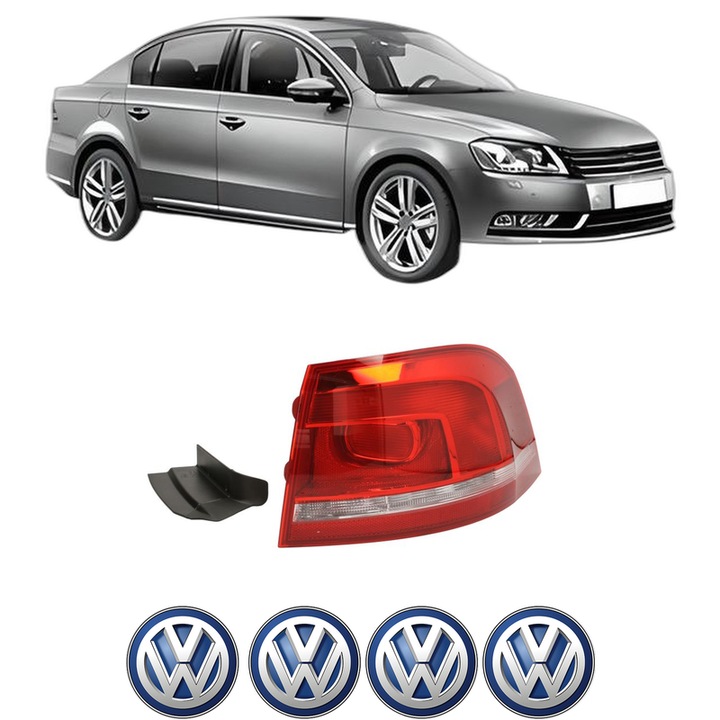 Lampa Stop Spate Dreapta Volkswagen PASSAT B7 (362) din 2010-2014, Auto, TYC, 4x Stickere auto cu Volkswagen
