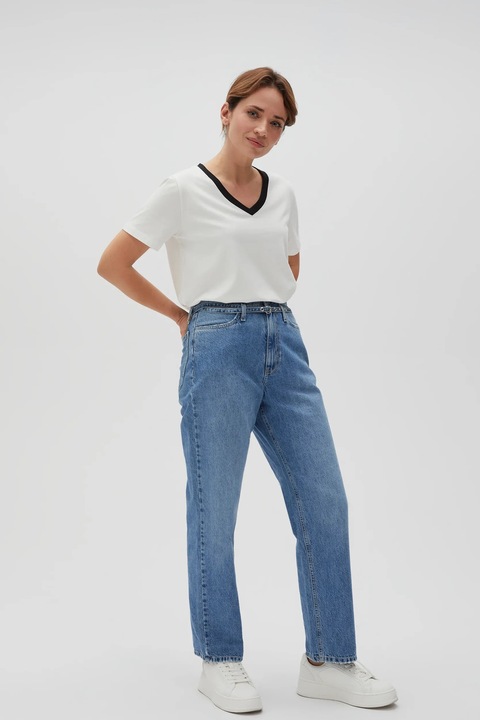 Kék bő farmer övvel S