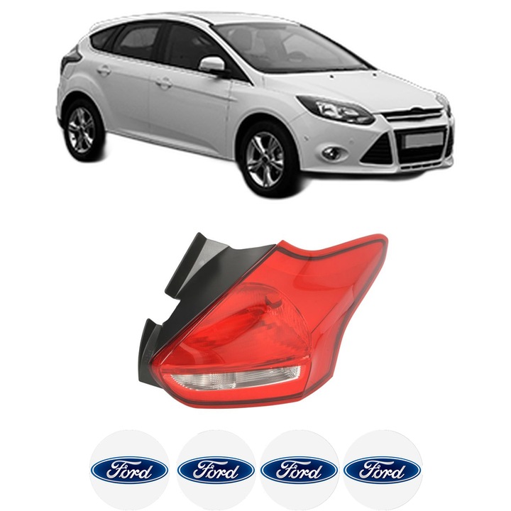 Lampa Stop Spate Dreapta FORD FOCUS III Hatchback Van din 2011-2020, Auto, TYC, 4x Stickere auto cu FORD