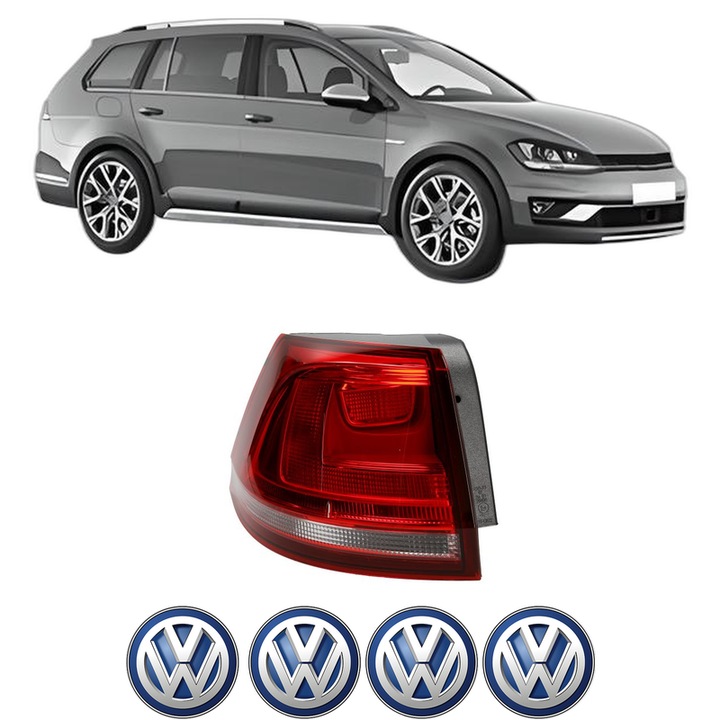 Lampa Stop Spate Stanga Volkswagen GOLF ALLTRACK VII Variant (BA5, BV5) din 2014-2020, Auto, TYC, 4x Stickere auto cu Volkswagen