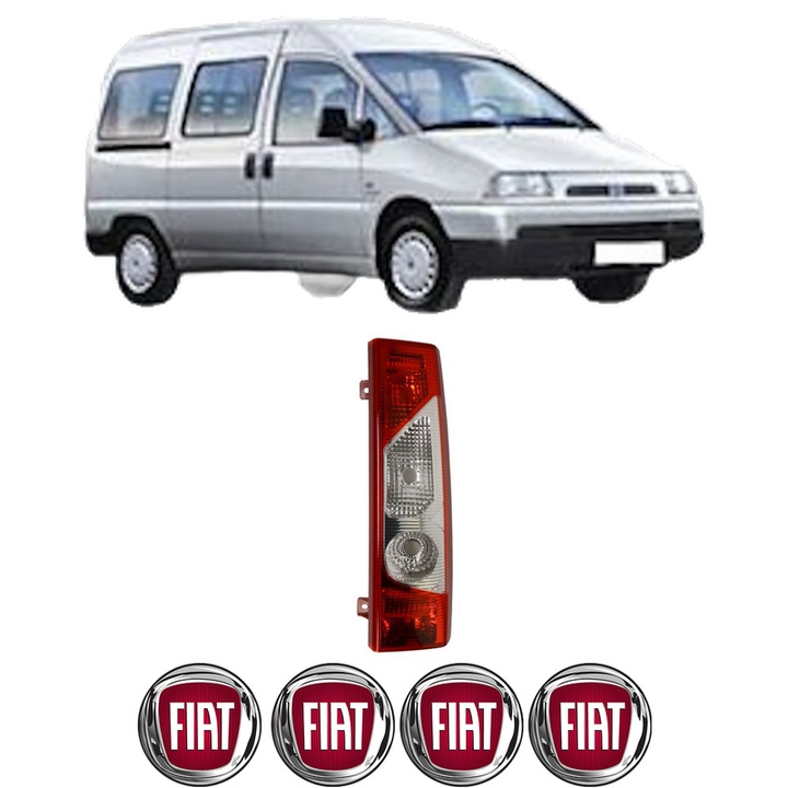 Lampa Stop Spate Dreapta FIAT SCUDO Bus (270_, 272_) din 2007-2016, Auto, TYC, 4x Stickere auto cu FIAT