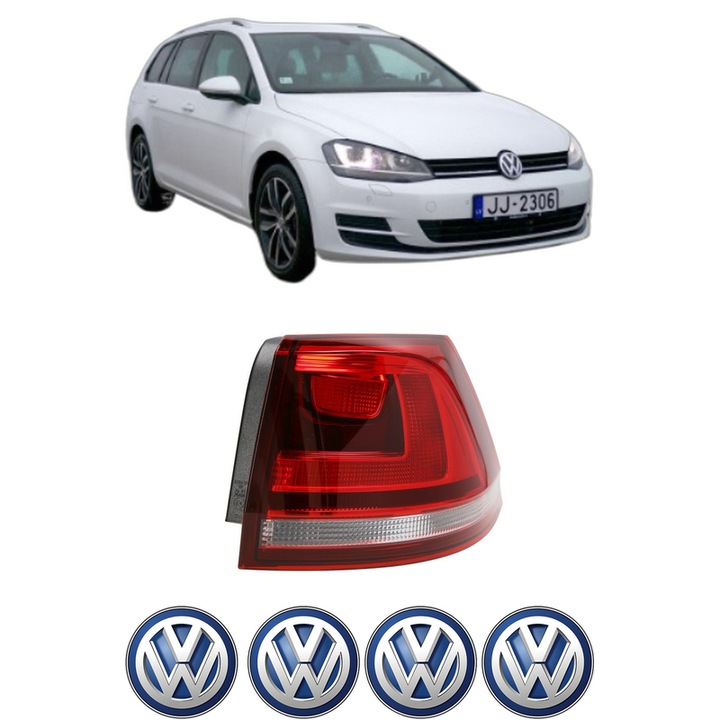 Lampa Stop Spate Dreapta Volkswagen GOLF VII Variant (BA5, BV5) din 2013-2021, Auto, TYC, 4x Stickere auto cu Volkswagen