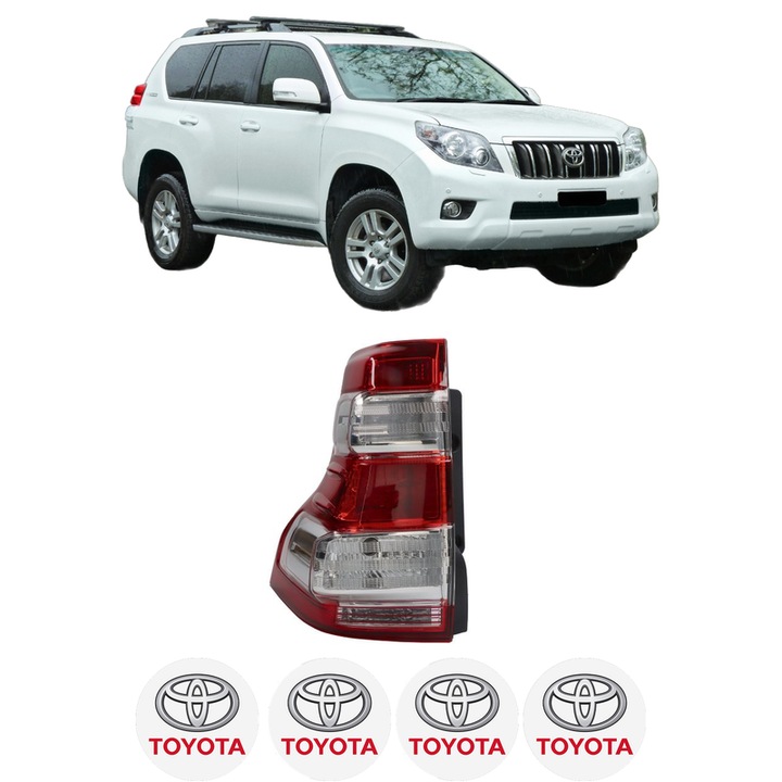 Lampa Stop Spate Stanga TOYOTA LAND CRUISER PRADO (_J15_) din 2009-2020, Auto, TYC, 4x Stickere auto cu TOYOTA