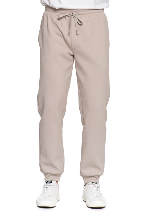 Мъжки панталон, Moraj, класически, с маншети, деликатна структура, памук/полиестер, бежов