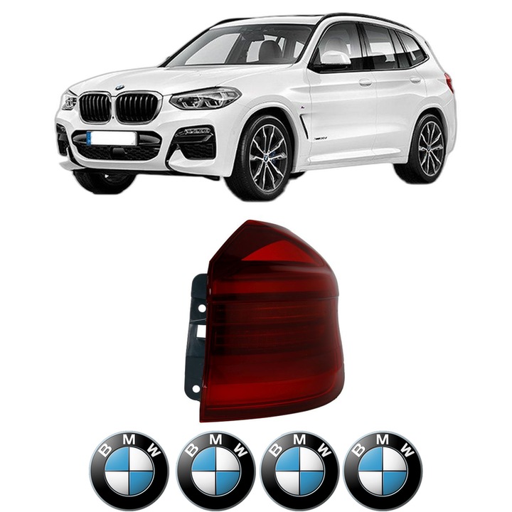 Lampa Stop Spate Dreapta BMW Seria X3 (G01, F97, G08) din 2017-2023, Auto, TYC, 4x Stickere auto cu BMW