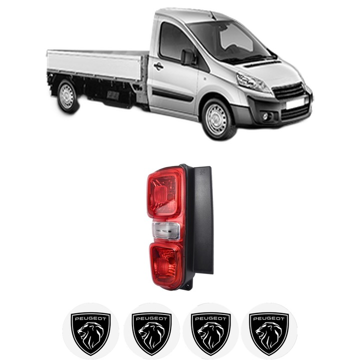 Lampa Stop Spate Dreapta PEUGEOT EXPERT Platform/Chassis din 2007-2016, Auto, TYC, 4x Stickere auto cu PEUGEOT