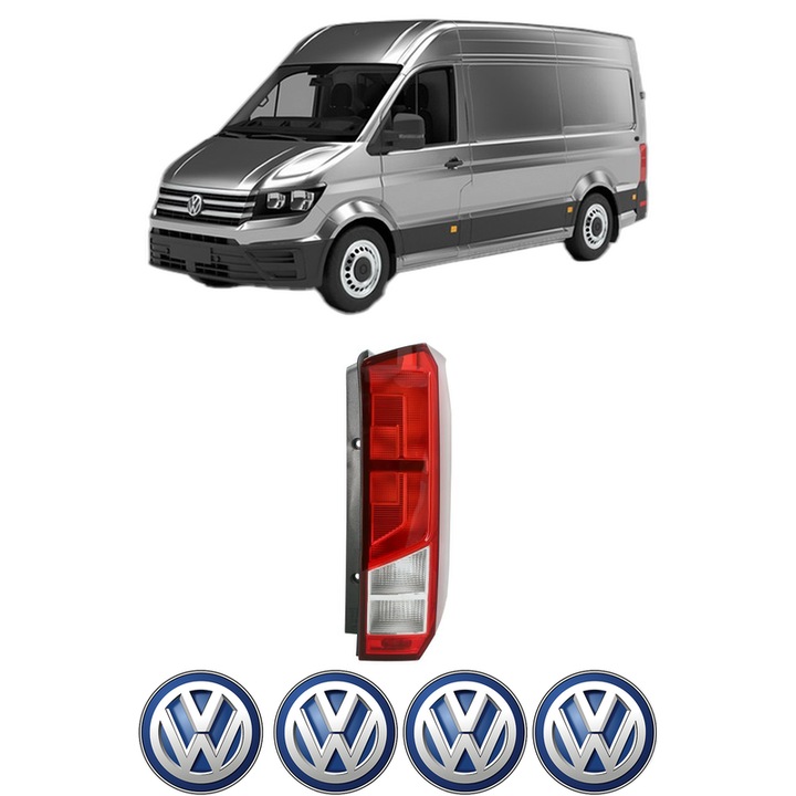 Lampa Stop Spate Dreapta Volkswagen CRAFTER Van (SY_, SX_) din 2016-2024, Auto, TYC, 4x Stickere auto cu Volkswagen