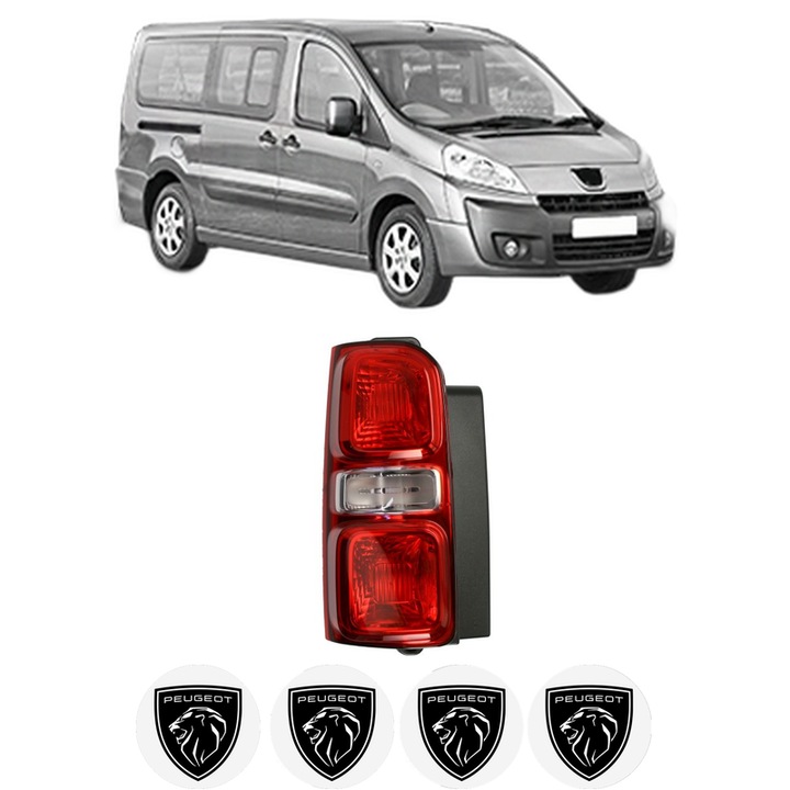 Lampa Stop Spate Stanga PEUGEOT EXPERT TEPEE (VF3X_) din 2007-2016, Auto, TYC, 4x Stickere auto cu PEUGEOT