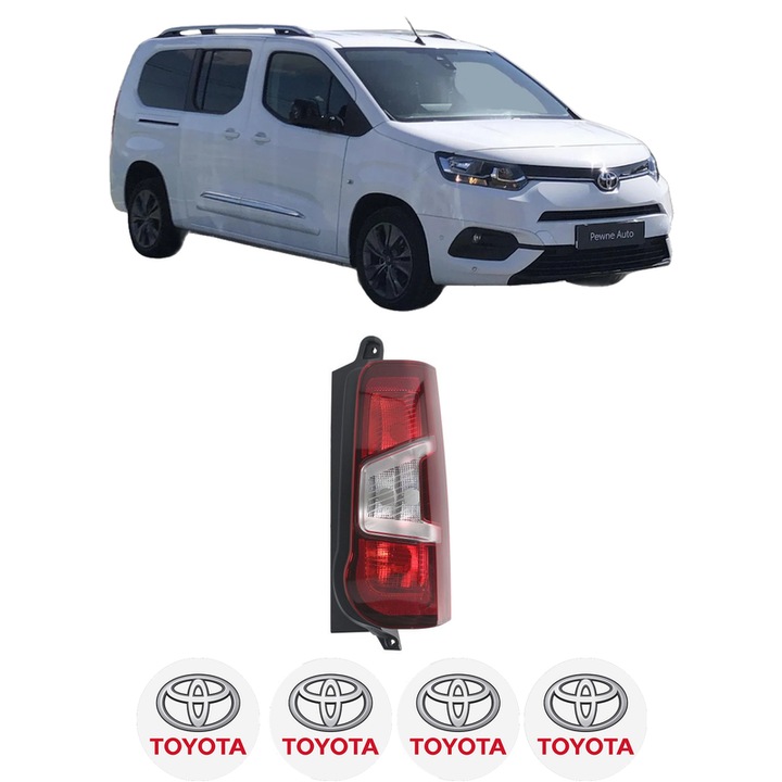 Lampa Stop Spate Dreapta TOYOTA PROACE CITY Box Body/MPV (BPZ_) din 2019-2024, Auto, TYC, 4x Stickere auto cu TOYOTA