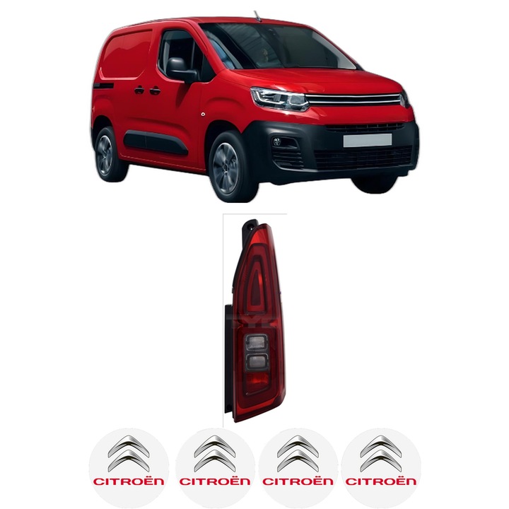 Lampa Stop Spate Dreapta CITROEN BERLINGO Box Body/MPV (K9) din 2018-2025, Auto, TYC, 4x Stickere auto cu CITROEN
