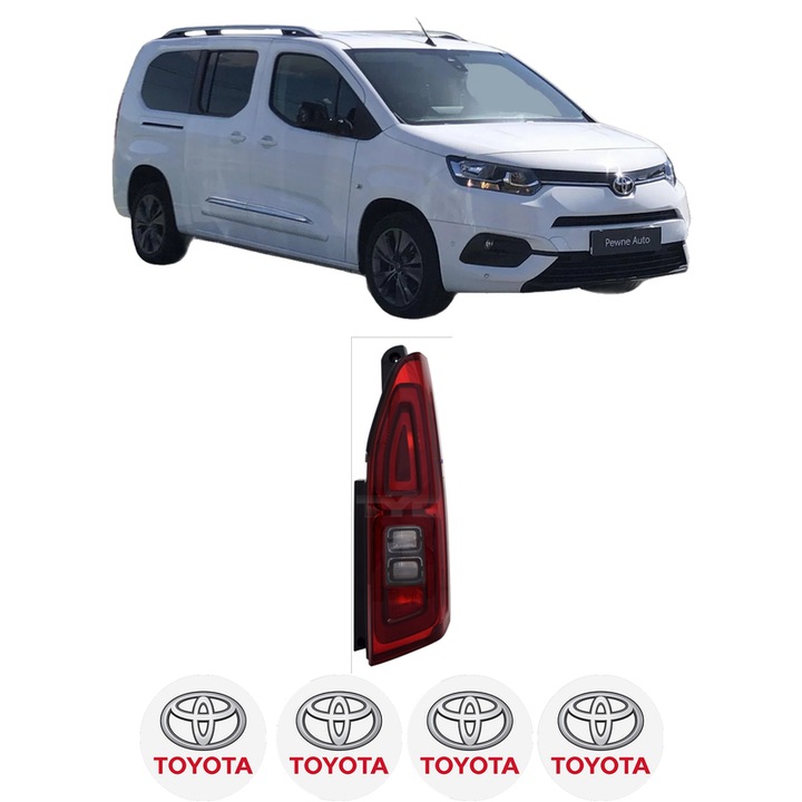 Lampa Stop Spate Stanga TOYOTA PROACE CITY Box Body/MPV (BPZ_) din 2019-2024, Auto, TYC, 4x Stickere auto cu TOYOTA