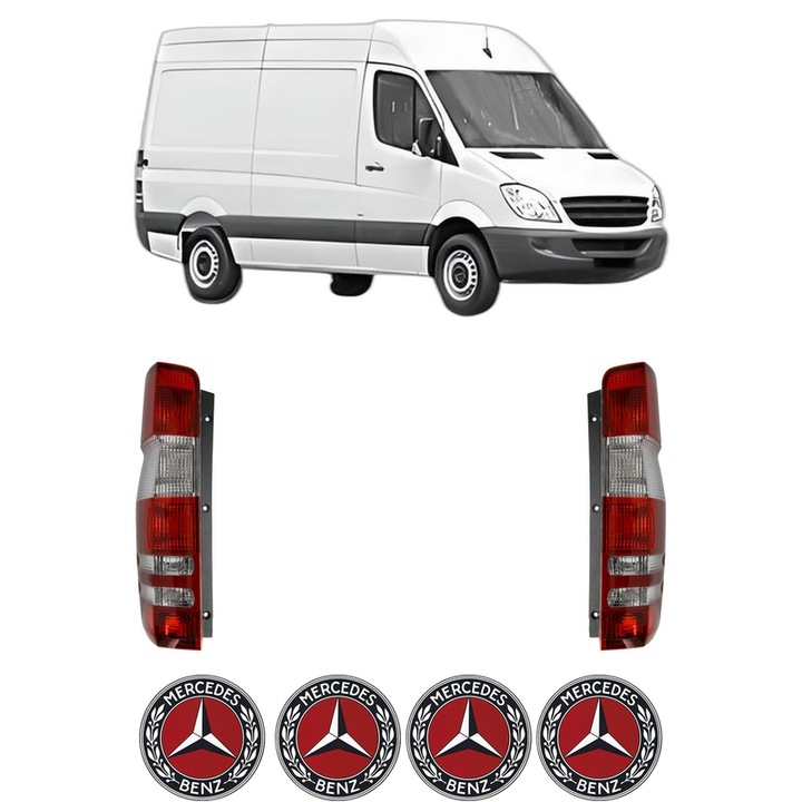 Set Stopuri Spate Stanga Dreapta MERCEDES-BENZ SPRINTER 3, 5-t Van (B906) din 2006-2018, Auto, TYC, 4x Stickere auto cu MERCEDES-BENZ