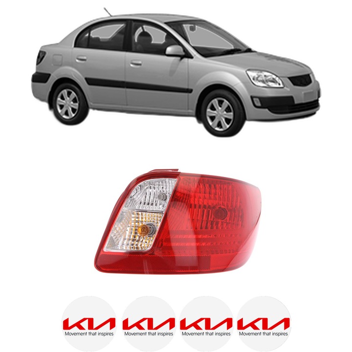 Lampa Stop Spate Dreapta KIA RIO II Saloon (JB) din 2005-2011, Auto, DEPO, 4x Stickere auto cu KIA