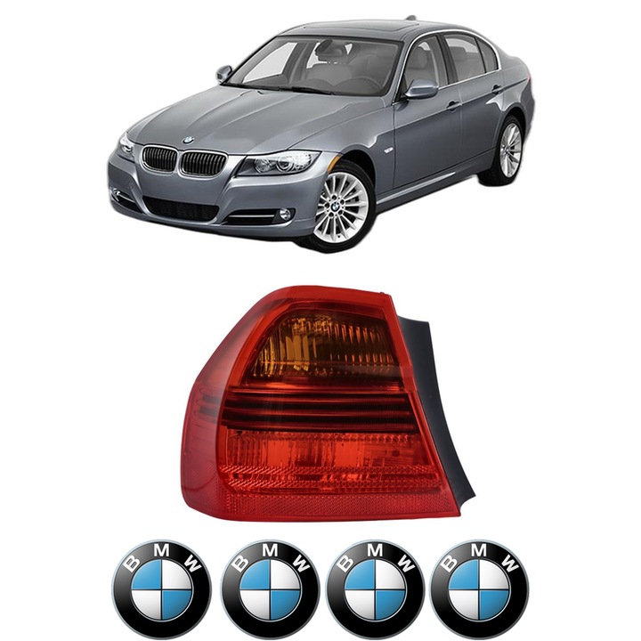 Lampa Stop Spate Stanga BMW Seria 3 (E90) din 2004-2011, Auto, TYC, 4x Stickere auto cu BMW