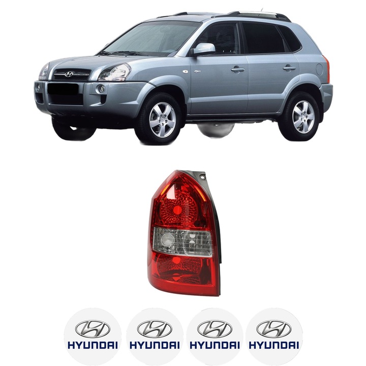 Lampa Stop Spate Stanga HYUNDAI TUCSON (JM) din 2004-2012, Auto, TYC, 4x Stickere auto cu HYUNDAI