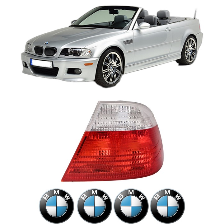 Lampa Stop Spate Dreapta BMW Seria 3 Compact (E46) din 2001-2005, Auto, TYC, 4x Stickere auto cu BMW