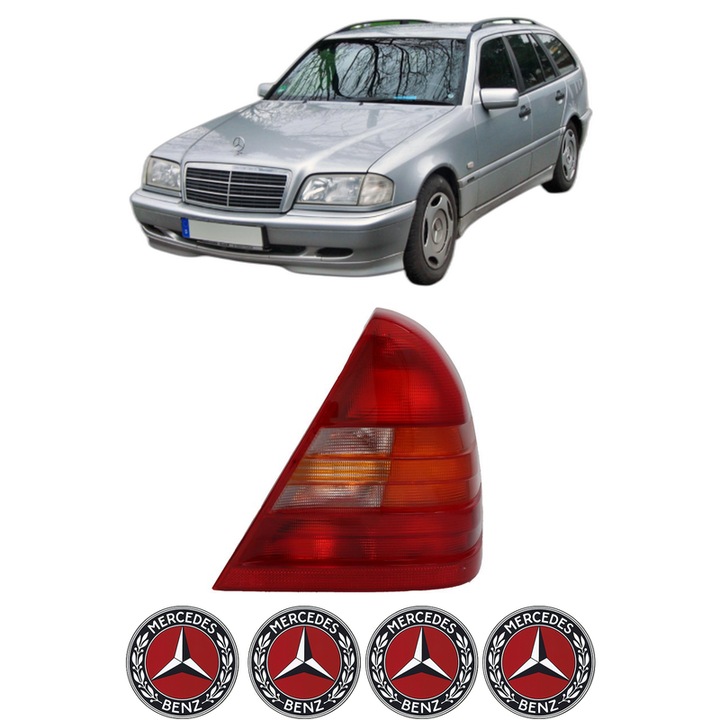 Lampa Stop Spate Dreapta MERCEDES-BENZ C-CLASS T-Model (S202) din 1996-2001, Auto, TYC, 4x Stickere auto cu MERCEDES-BENZ