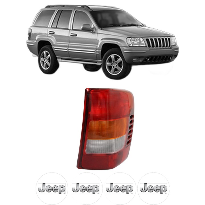 Lampa Stop Spate Dreapta JEEP GRAND CHEROKEE II (WJ, WG) din 1998-2005, Auto, TYC, 4x Stickere auto cu JEEP