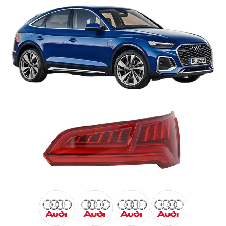 Lampa Stop Spate Dreapta AUDI Q5 Sportback (FYT) din 2020-2021, Auto, TYC, 4x Stickere auto cu AUDI