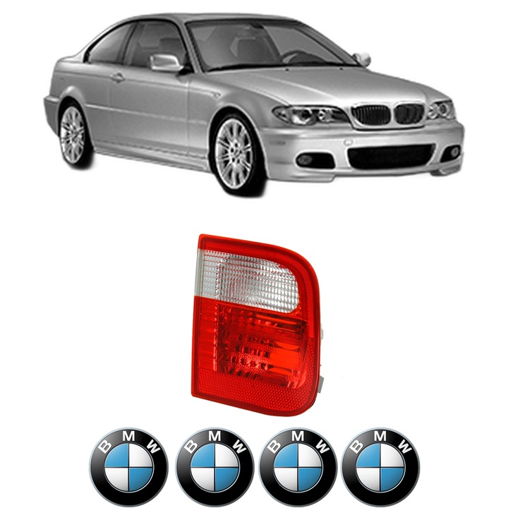 Lampa Stop Spate Stanga BMW Seria 3 Coupe (E46) din 1998-2006, Auto, TYC, 4x Stickere auto cu BMW