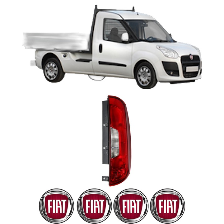 Lampa Stop Spate Dreapta FIAT DOBLO Platform/Chassis (263_) din 2010-2023, Auto, TYC, 4x Stickere auto cu FIAT