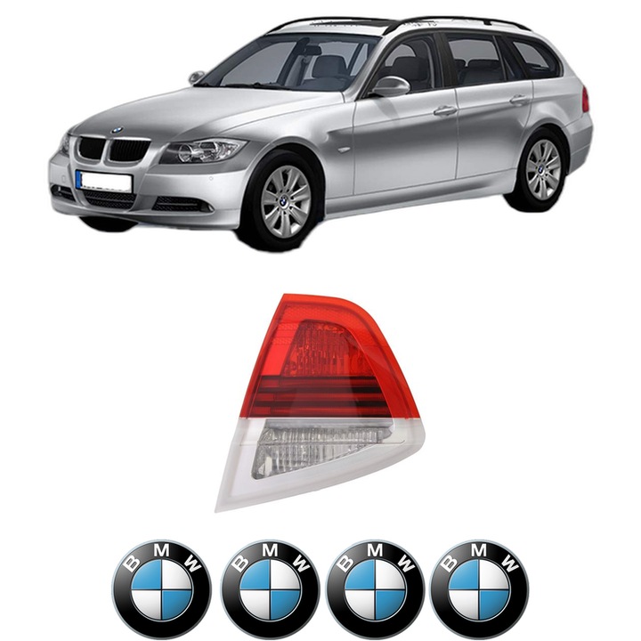 Lampa Stop Spate Dreapta BMW Seria 3 Touring (E91) din 2004-2012, Auto, TYC, 4x Stickere auto cu BMW
