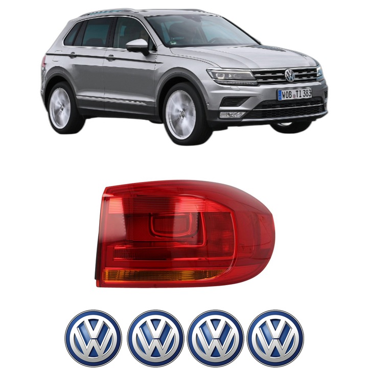 Lampa Stop Spate Dreapta Volkswagen TIGUAN SUV Van (AD1) din 2016-2020, Auto, TYC, 4x Stickere auto cu Volkswagen