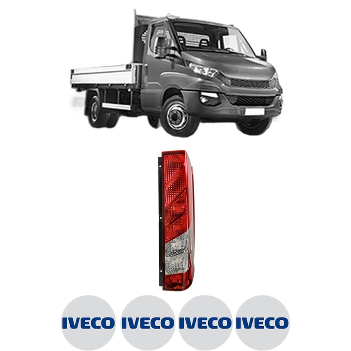 Lampa Stop Spate Dreapta IVECO DAILY VI Platform/Chassis din 2014-2021, Auto, TYC, 4x Stickere auto cu IVECO