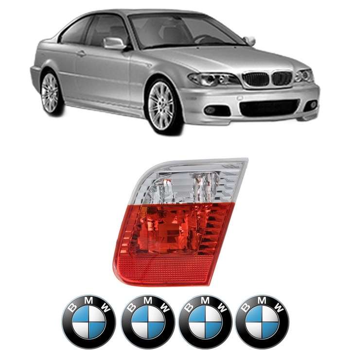 Lampa Stop Spate Dreapta BMW Seria 3 Coupe (E46) din 1998-2006, Auto, TYC, 4x Stickere auto cu BMW