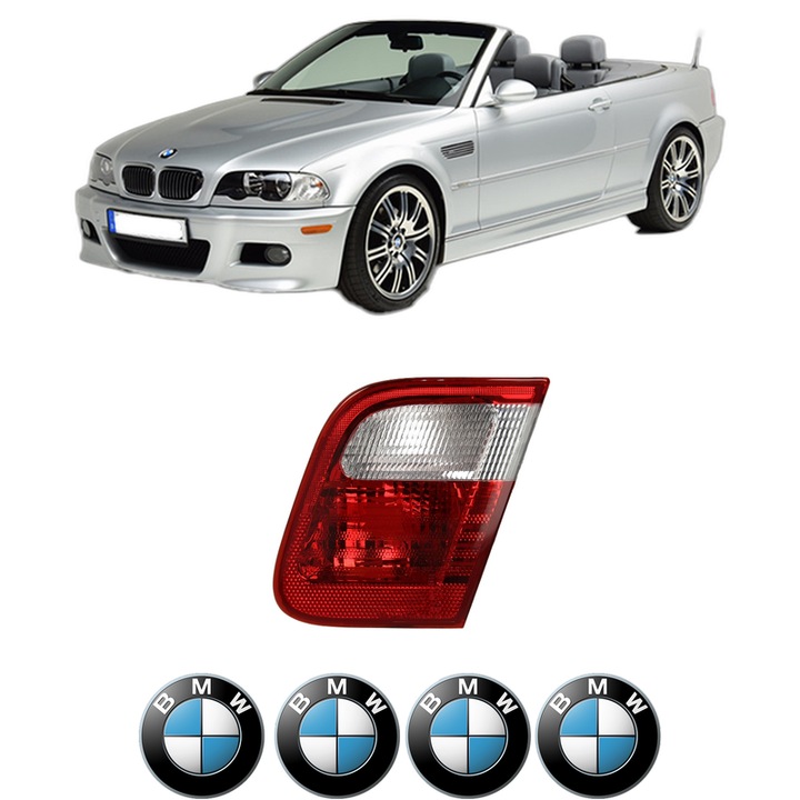 Lampa Stop Spate Dreapta BMW Seria 3 Convertible (E46) din 2000-2007, Auto, DEPO, 4x Stickere auto cu BMW