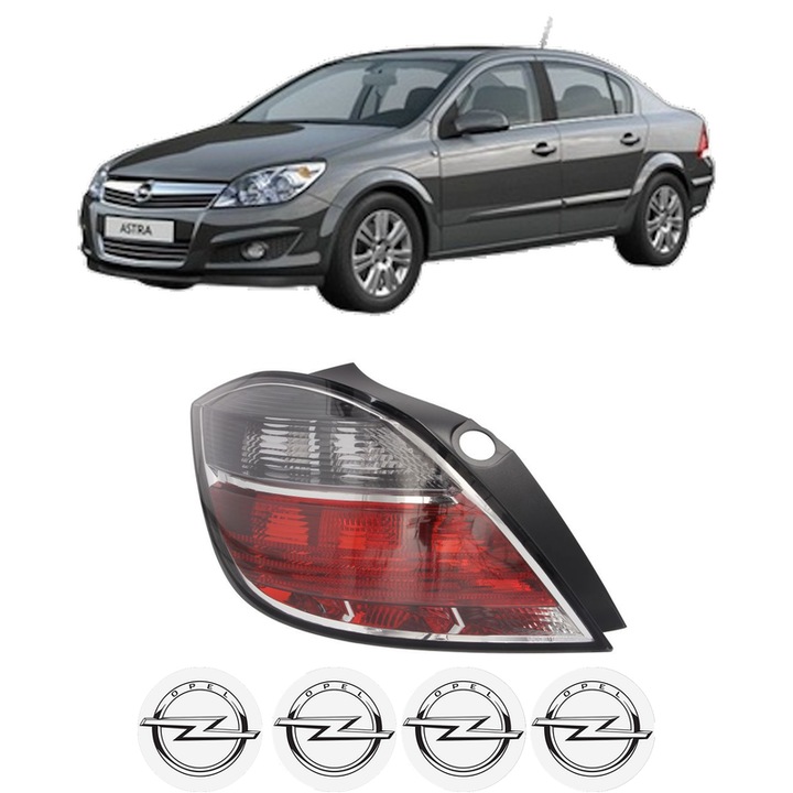 Lampa Stop Spate Stanga OPEL ASTRA H Saloon (A04) din 2007-2014, Auto, TYC, 4x Stickere auto cu OPEL