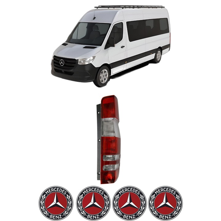 Lampa Stop Spate Dreapta MERCEDES-BENZ SPRINTER 5-t Bus (B906) din 2009-2018, Auto, TYC, 4x Stickere auto cu MERCEDES-BENZ