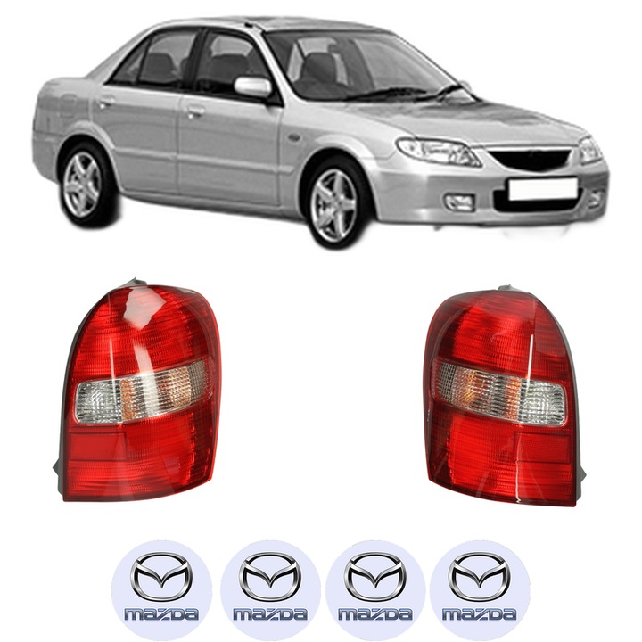 Set Stopuri Spate Stanga Dreapta MAZDA 323 S VI Saloon (BJ) din 1998-2004, Auto, DEPO, 4x Stickere auto cu MAZDA