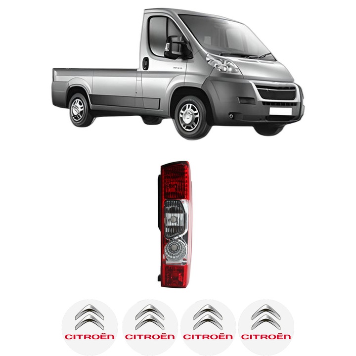 Lampa Stop Spate Dreapta CITROEN JUMPER II Platform/Chassis din 2006-2023, Auto, DEPO, 4x Stickere auto cu CITROEN
