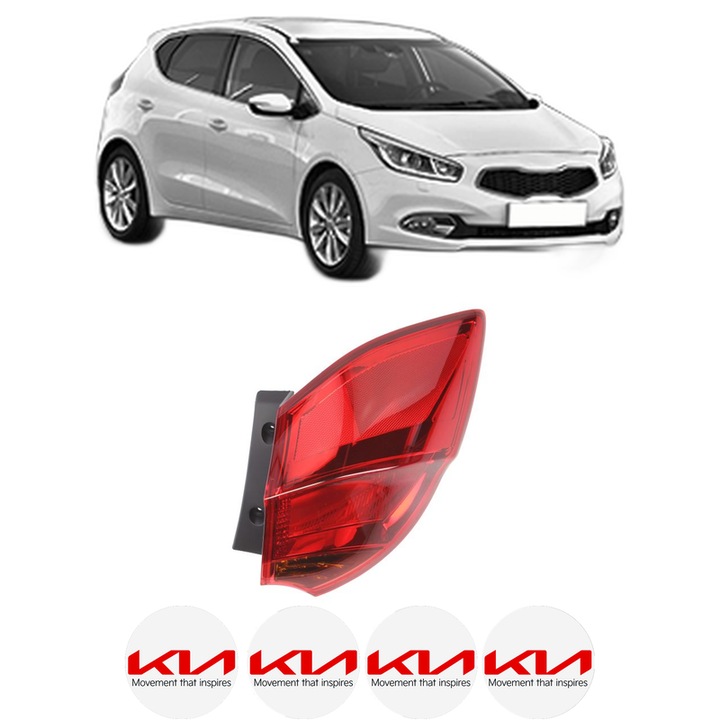 Lampa Stop Spate Dreapta KIA CEE'D (JD) din 2012-2018, Auto, DEPO, 4x Stickere auto cu KIA