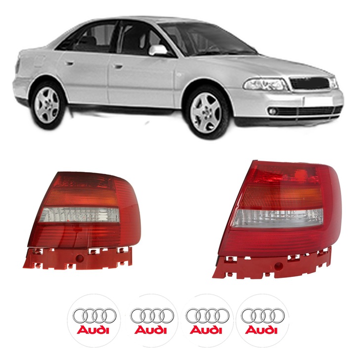 Set Stopuri Spate Stanga Dreapta AUDI A4 B5 (8D2) din 1994-2001, Auto, TYC, 4x Stickere auto cu AUDI