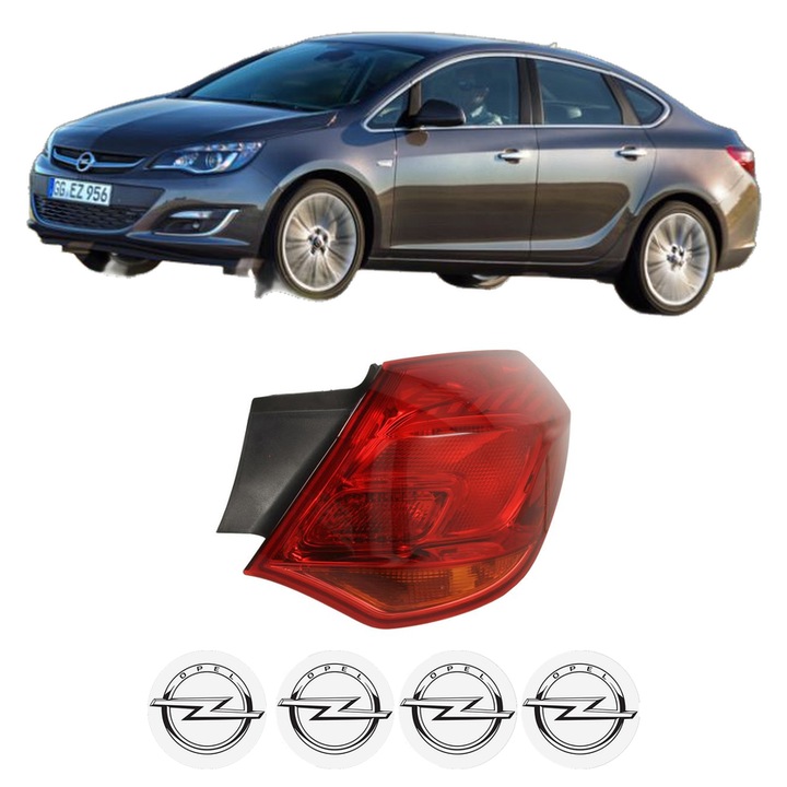 Lampa Stop Spate Dreapta OPEL ASTRA J Saloon din 2012-2015, Auto, TYC, 4x Stickere auto cu OPEL