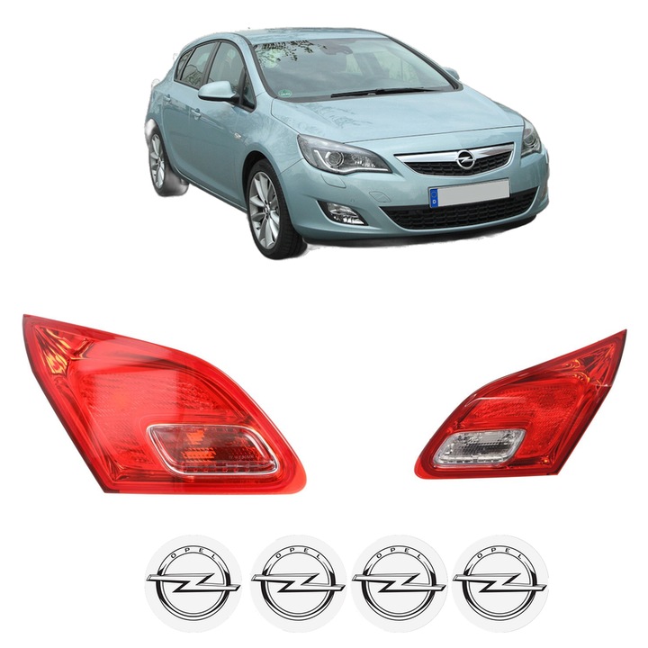 Set Stopuri Spate Stanga Dreapta OPEL ASTRA J (P10) din 2009-2015, Auto, TYC, 4x Stickere auto cu OPEL