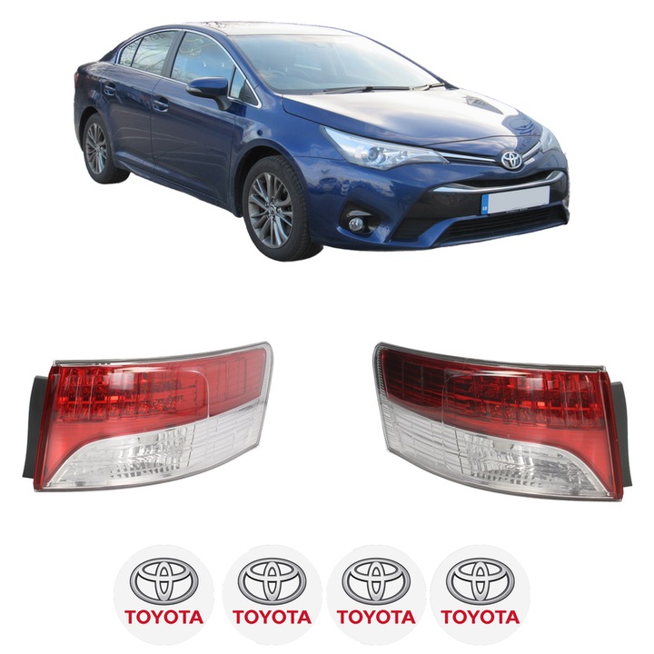 Set Stopuri Spate Stanga Dreapta TOYOTA AVENSIS Saloon (_T27_) din 2008-2018, Auto, DEPO, 4x Stickere auto cu TOYOTA