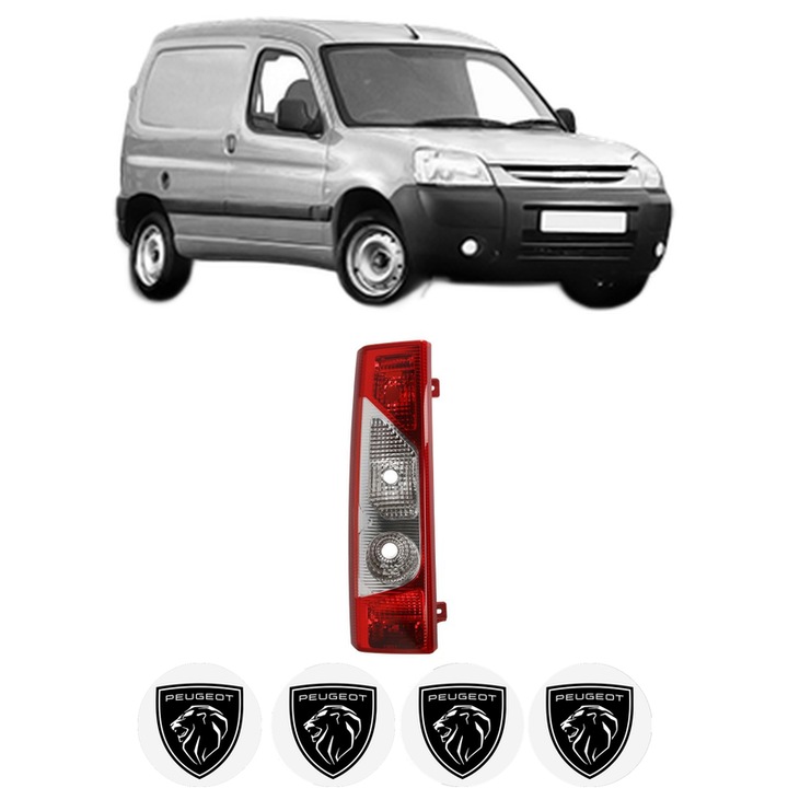 Lampa Stop Spate Stanga PEUGEOT PARTNER Box Body/MPV din 2008-2016, Auto, TYC, 4x Stickere auto cu PEUGEOT