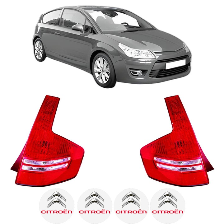 Set Stopuri Spate Stanga Dreapta CITROEN C4 Coupe (LA_) din 2004-2011, Auto, DEPO, 4x Stickere auto cu CITROEN